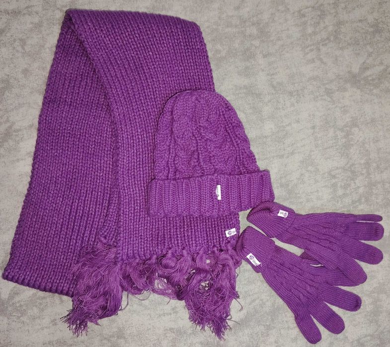 Шапка шарф и перчатки с термосом ucell зимний набор новый