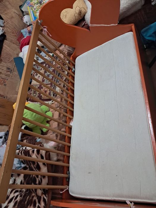 Pat/ patut copii, saltea inclusa 120*58 cm