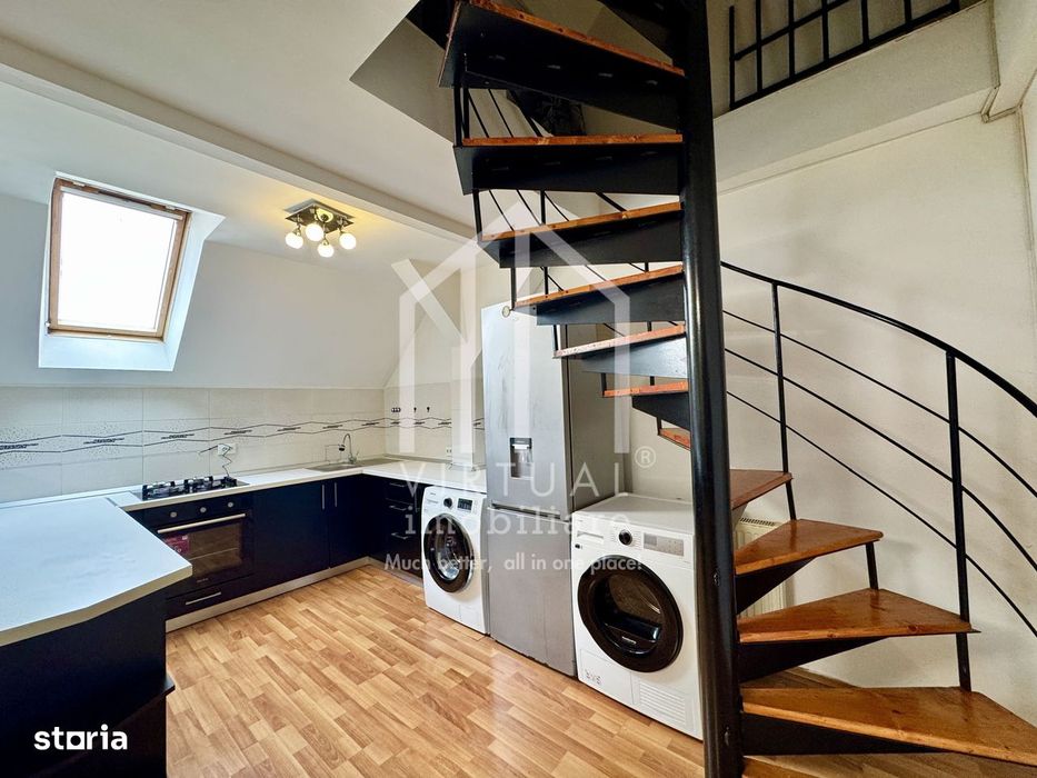 Mansarda cu 3 camere, 39mp utili+pod amenajat 25mp, balcon, V. Aaron