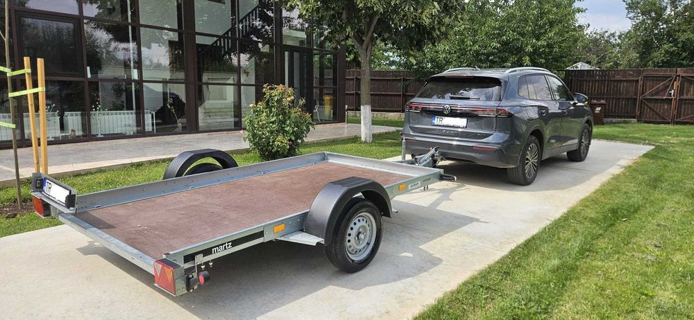 Remorcă MARTZ 750 kg cu Benă basculabilă si sistem de franare.