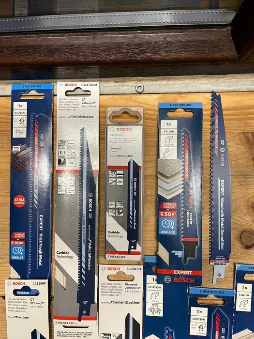 Panze pentru fierastrau sabie Bosch Carbide, Lemn, Metal 225mm - 150mm