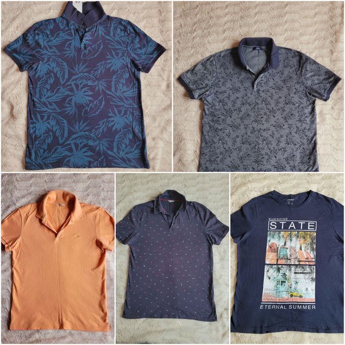 Lot 5 Tricouri Barbati,  Marimea L,  C&A, LC Waikiki,  Collins, Reser