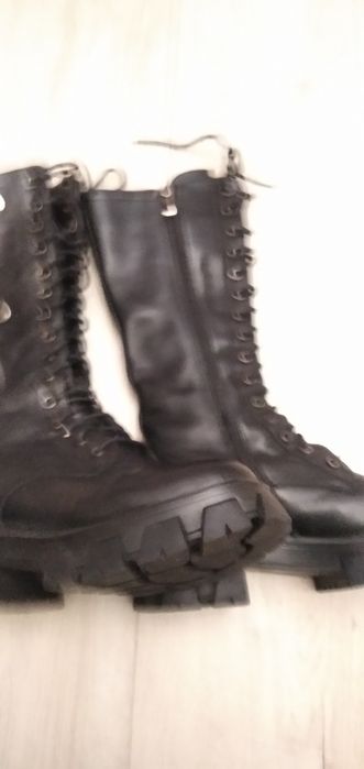 Сапоги зимние кожанные