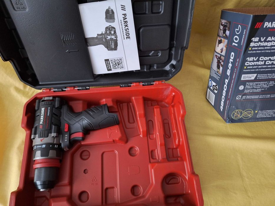 Bormasina -cu percutie Motor Brushless Parkside Performance 12V