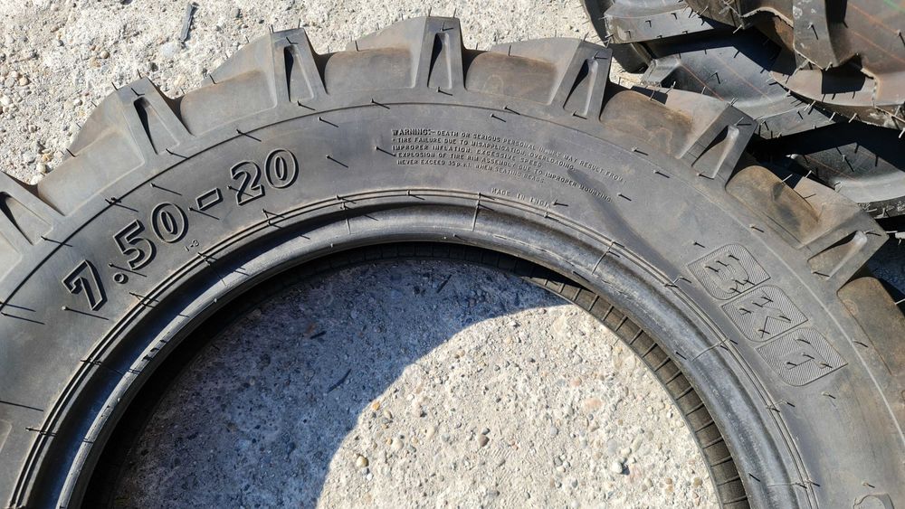 Anvelope noi 7.50-20 marca BKT 8PLY cauciucuri tractiune TRACTOR FIAT