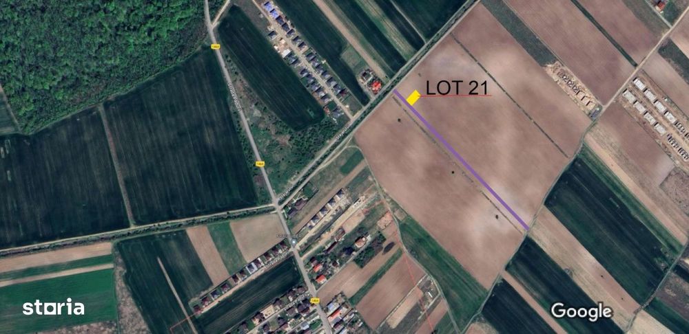 Teren intravilan 500/1000mp Sabareni | 300m de padure si 1km de Autost