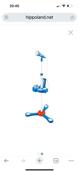 Детски микрофони със стойка Ocie розов и син