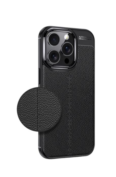 Husa Premium Antisoc model tip PIELE pentru iPhone 16 Pro / 16 Pro Max