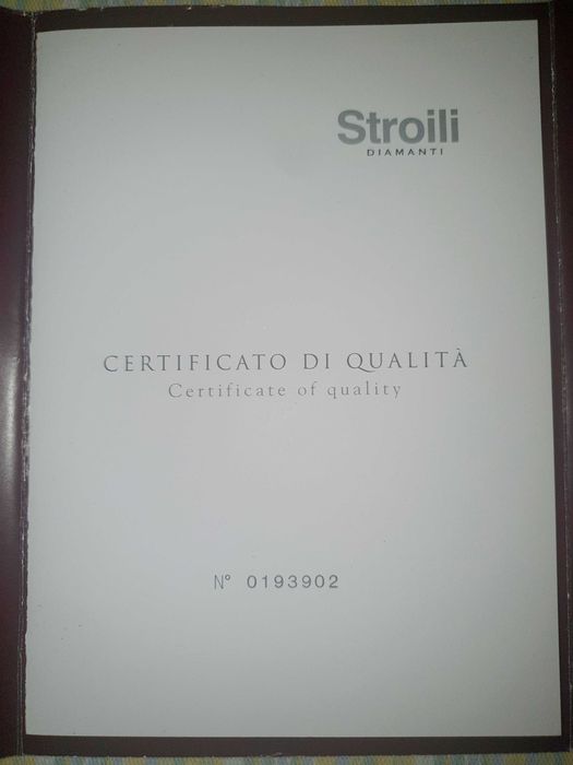 Stroili Oro Колие от бяло злато с диаманти 0,16 карат