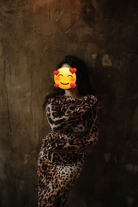 Роскошное леопардовое платье