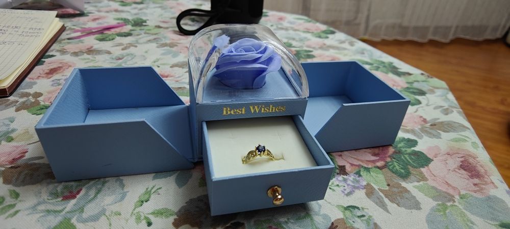 Кольцо золото 585, сапфир