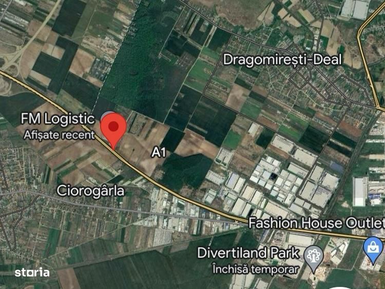 Oportunitate teren vanzare Dragomiresti Deal A1 dezvoltare logistica