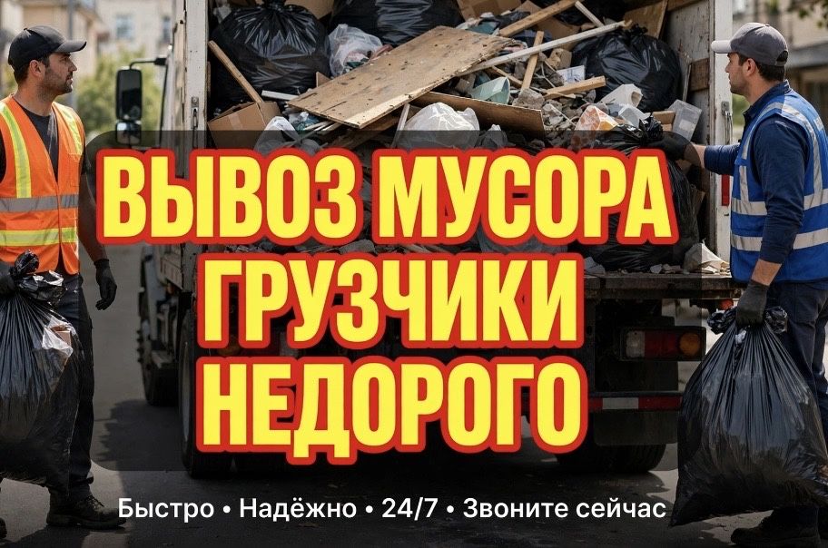 Вывоз мусора +грузчики +газель