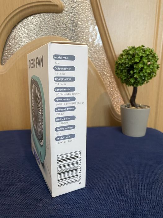Ventilator de birou portabil Desk Fan – 3 viteze (NOU)