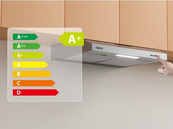 Абсорбатор за вграждане под шкаф CIARRA CBCS6903D, 60 см, 220 m³/h + функция за рециркулация