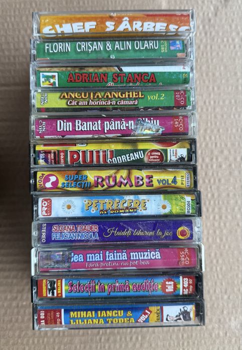 Lot 48 casete cu manele si muzica romaneasca de petrecere