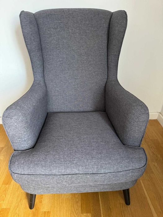 Fotoliu IKEA STRANDMON, gri închis – stare foarte bună