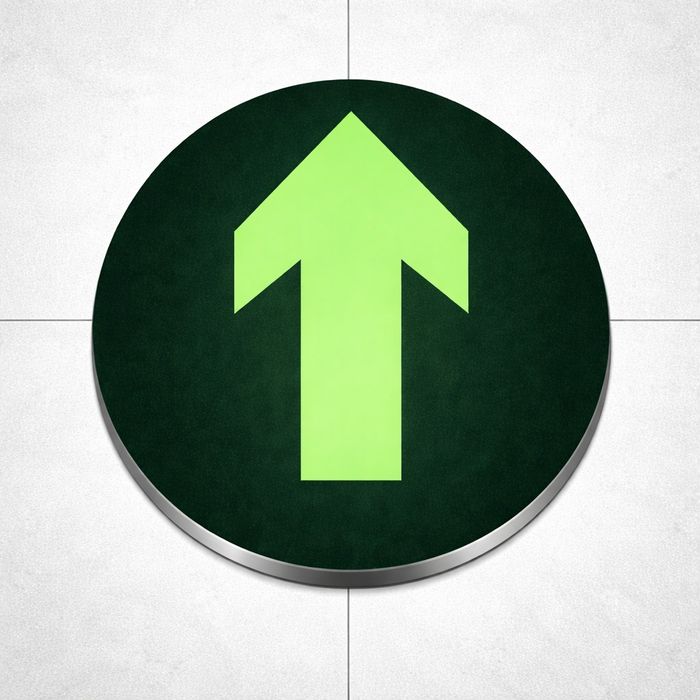 Напольный знак стрелка 200мм фосфор | Chiqish yo‘nalishi