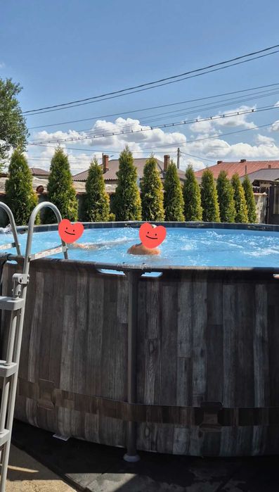 Piscina rotunda cu cadru metalic si pompa inclusa, Bestway, 427 x 122 cm