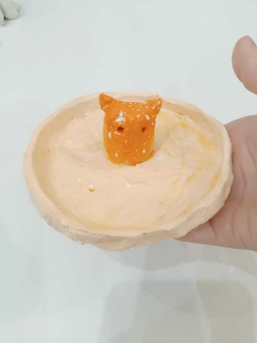 тарелка глиняная с котом, подарок, для украшений, покупайте срочно!!!