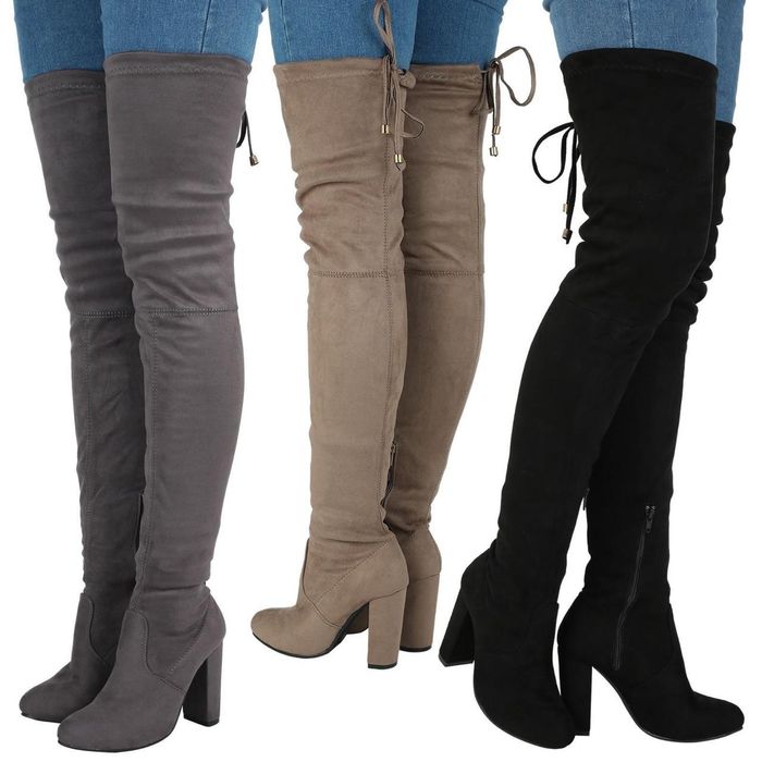 сапоги ботфорты-чулки на каблуке