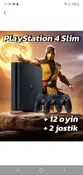 PS 4 slime +2 kontroller 1 Tb
