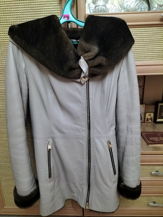 Дублёнка.на.девушку.цвет.бежевый.