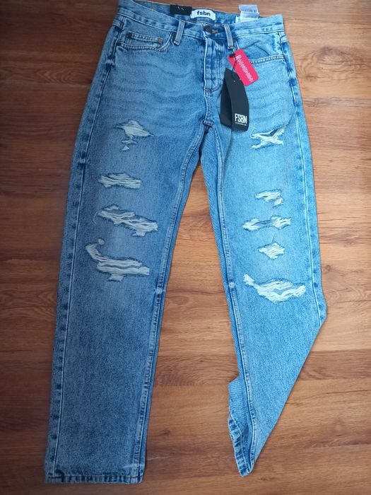 Нови мъжки дънки FSBN с накъсан ефект