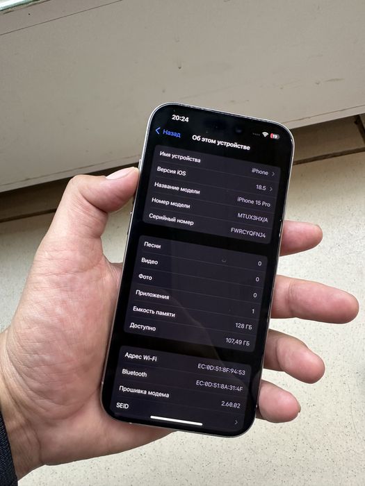 Iphone 15 pro 128гб память