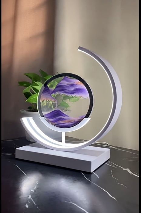 Lampă de decor pentru casă cu clepsidra 3D  cu LED