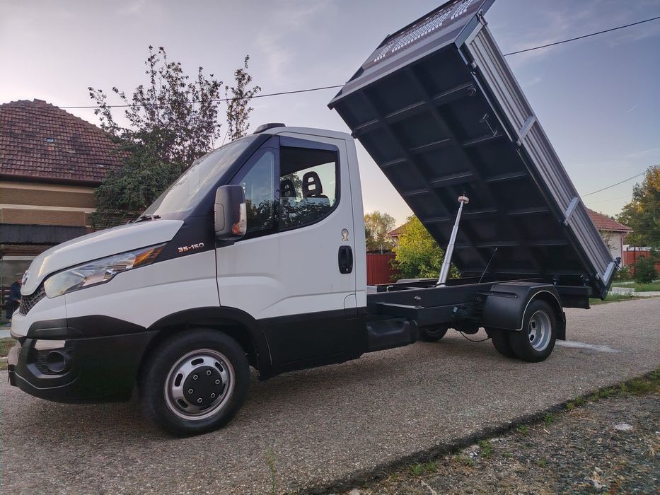iveco daily 35c15 bascula/basculapil pe 3 parti  pe cutie spania
