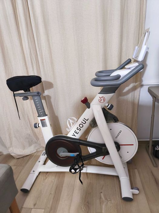Bicicleta fitness Yesoul S3, Spinning Bike, albă