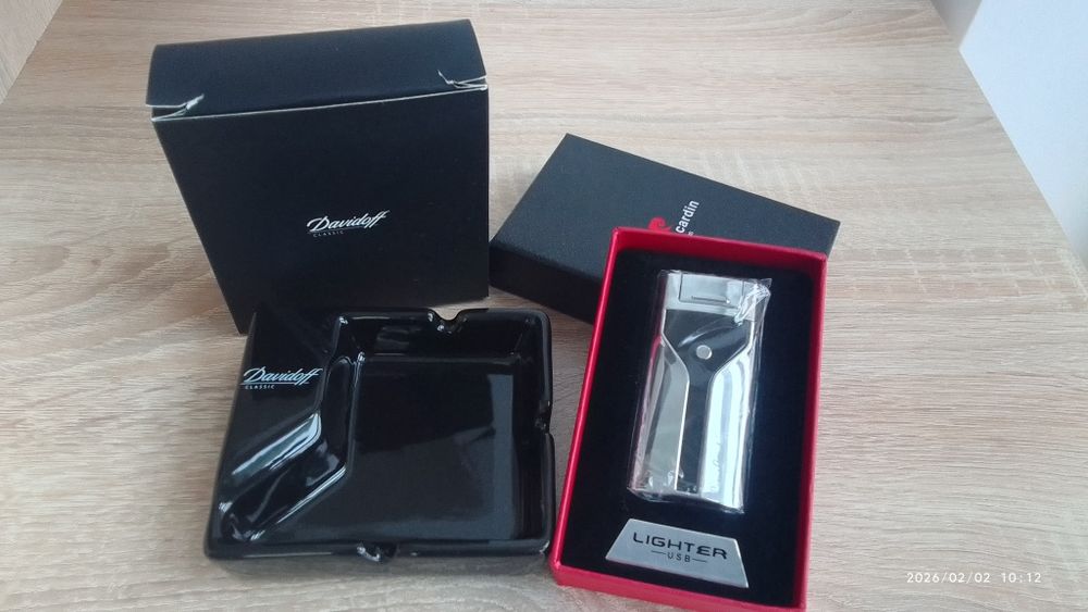 Запалка с USB Pierre Cardin/Керамичен пепелник Davidoff