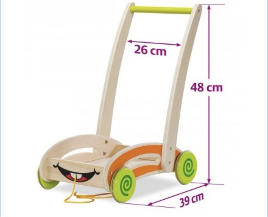 Дървена количка за бутане