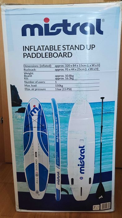 Mistral Inflatable Stand Up Paddleboard SUP + Kayak