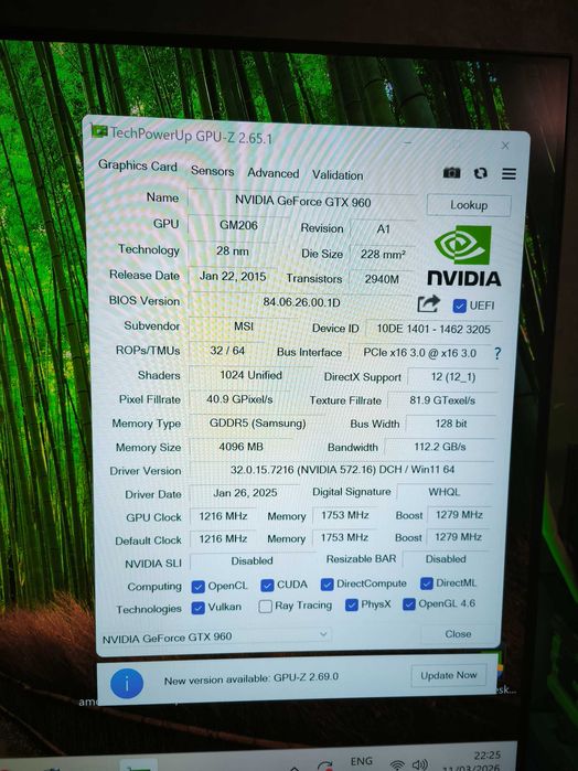 Placa video MSI GeForce GTX 960 Gaming 4GB GDDR5 128 bit