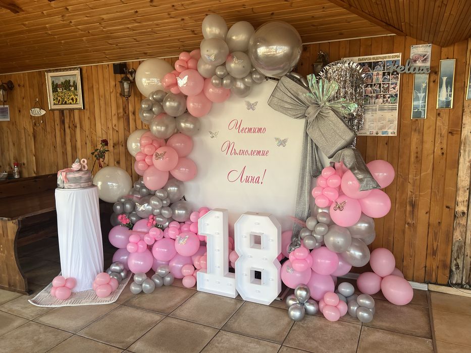 Украса с балони за всякакви поводи - рожден ден,юбилей,кръщене и други