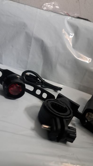 Lanterna bicicleta set 3 in 1, incarcare USB, lumini fata si spate