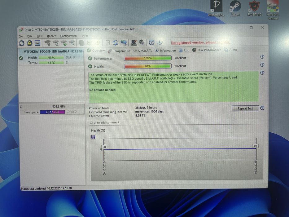Asus rog strix r9 8940hx/rtx5070ti/32RAM DDR5