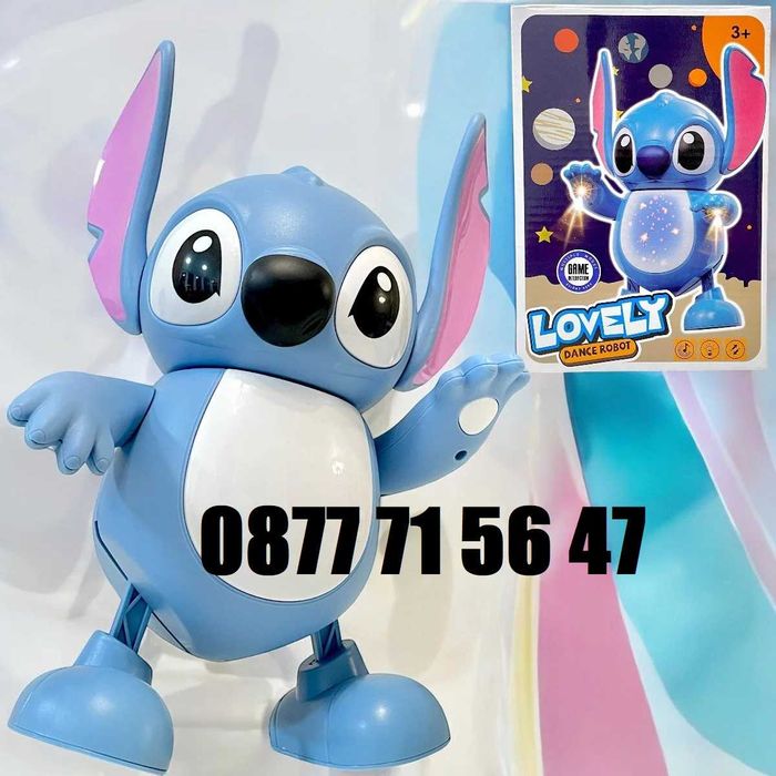 Интерактивен Стич танцуваща фигурка с Музика Светлини Движение Stitch