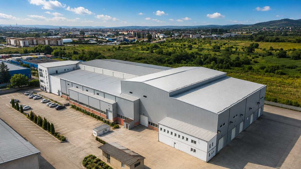 Parc industrial de vânzare Sibiu – hală + birouri, lângă A1