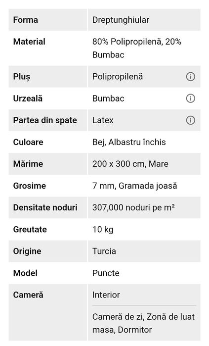 Covor Bej/Albastru inchis