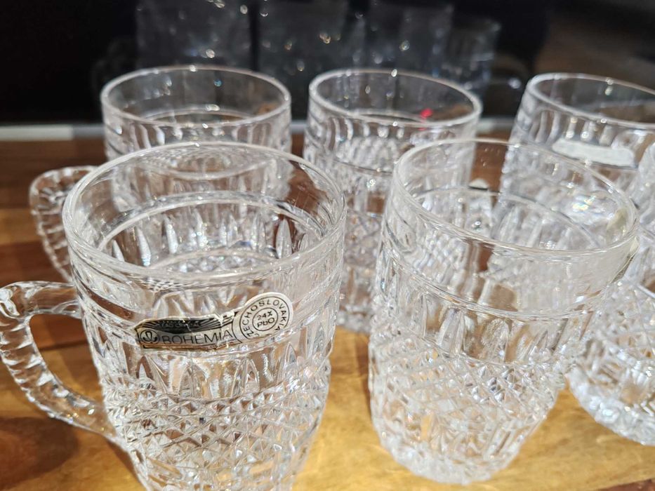 Set 6 pahare cristal Bohemia bere