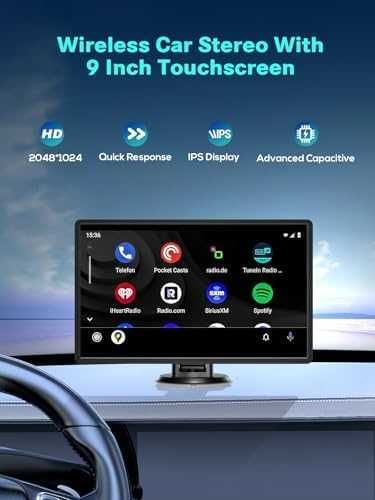Нова Авто Мултимедия 9" CarPlay, Android Auto, 2K Камери, GPS за кола