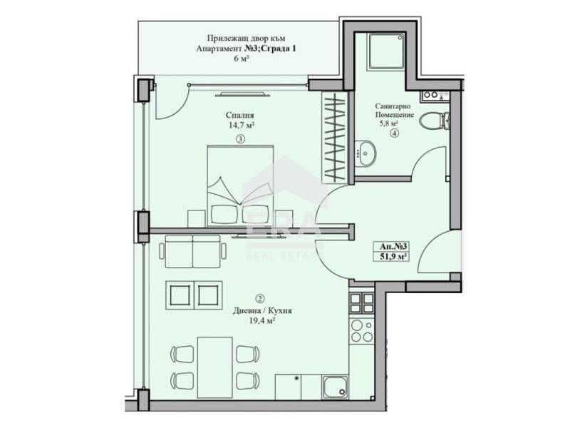 Продава се Двустаен апартамент в София, Бояна - 64 кв.м за 2305 €/кв.м - Снимка #5