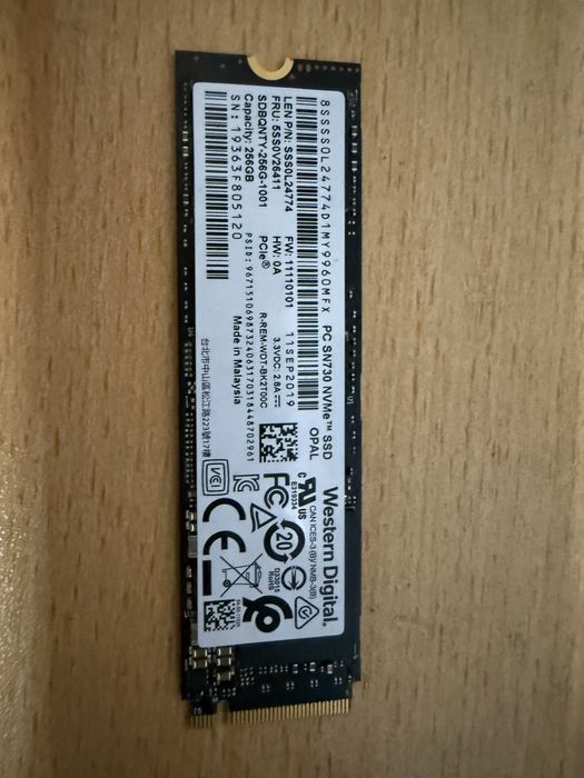 Western Digital WD PC SN730 256GB NVMe M.2 SSD – 3 броя