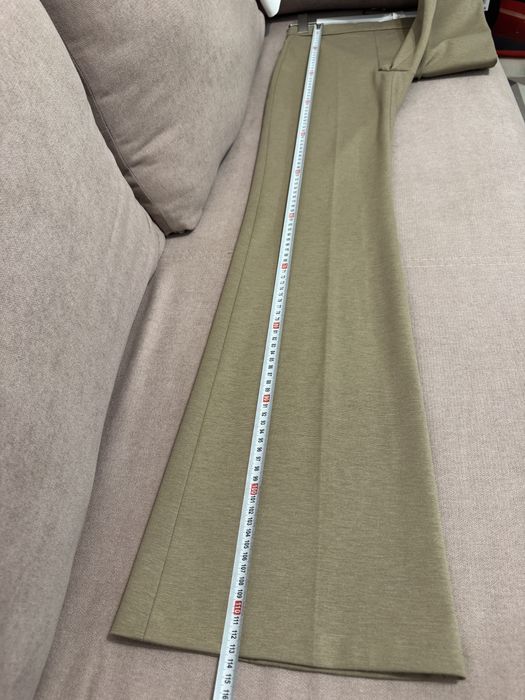 Pantaloni evazati cu talie inalta bej maro Zara marimea S