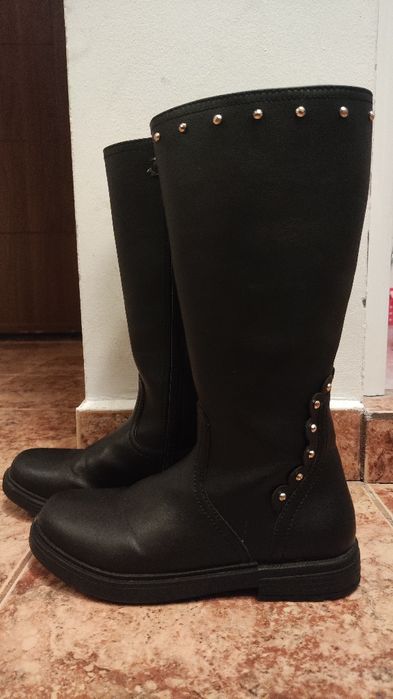 Детски кожени ботуши GEOX