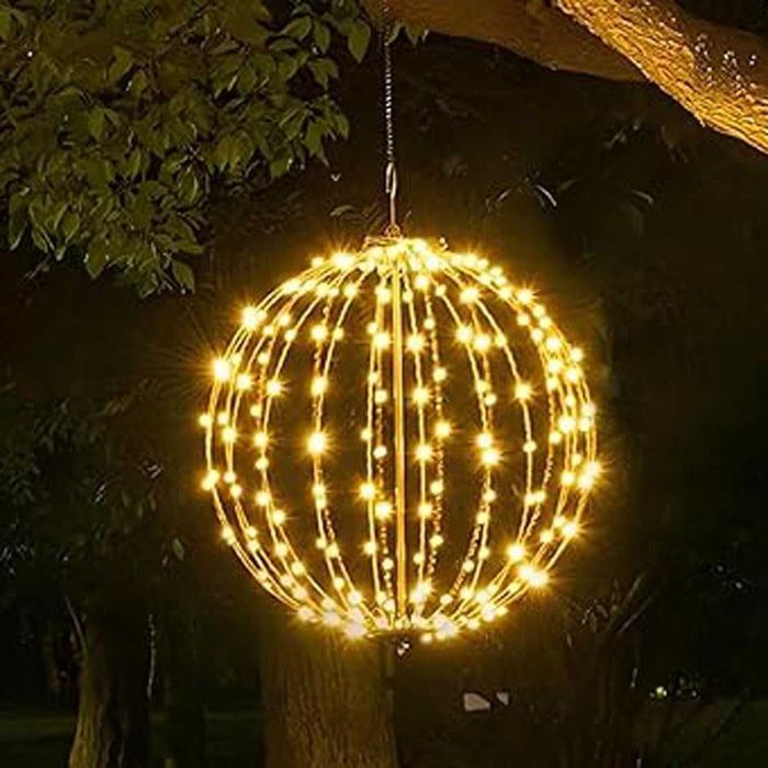 Декоративна светеща LED топка Twinkle Lighted Ball, 30 см, 140 LED, топло бяла светлина