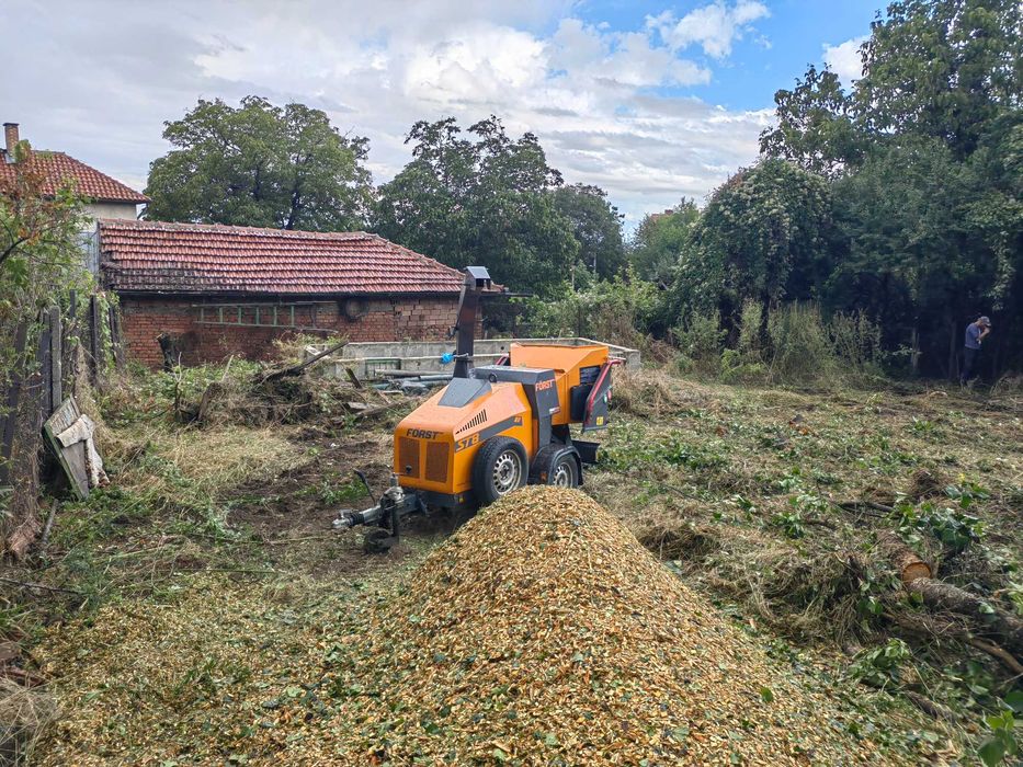 Дробилка за клони. Почистване на запустели терени и дворове